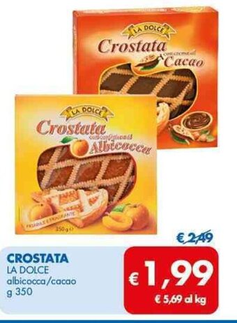 MD Discount CROSTATA LA DOLCE albicocca/cacao g 350 offerta