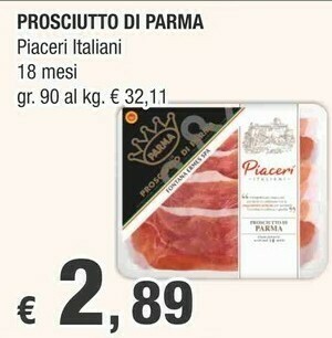 Crai Piaceri Italiani Prosciutto Di Parma offerta