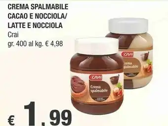 Crai Crai Crema Spalmabile Cacao E Nocciola offerta
