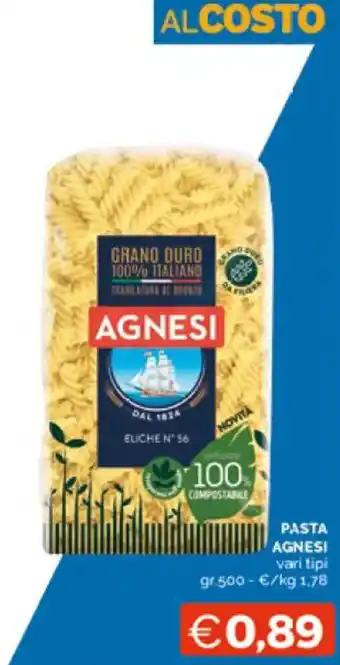 Mercatò Pasta AGNESI vari tipi 500 gr. offerta