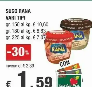 Crai Rana Sugo Fresco Pescatora 180 G(ml) offerta