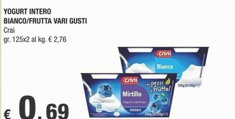Crai Crai - Yogurt Cremoso Bianco Intero 250 G(ml) offerta