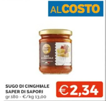 Mercatò SUGO DI CINGHIALE SAPER DI SAPORI gr.180 offerta
