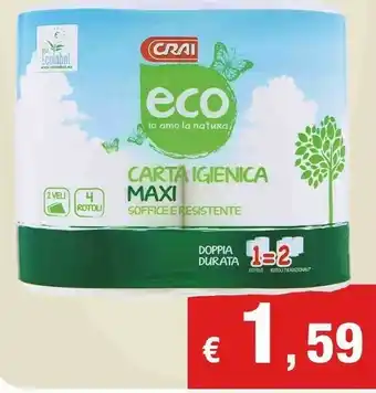 Crai Crai Carta Igienica Maxi Soffice Eresistente offerta