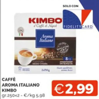Mercatò CAFFE AROMA ITALIANO KIMBO gr.250x2 offerta