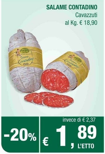 Cavazzuti Salame Contadino
