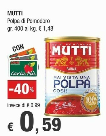 Mutti Polpa Di Pomodoro 400 G(ml)