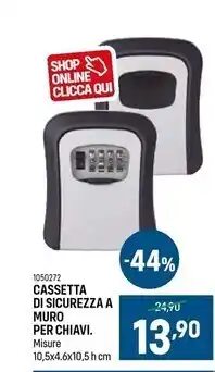 Cassetta di sicurezza a muro per chiavi