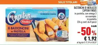 Conad Findus Bastoncini Di Merluzzo Capitan In Pastella offerta