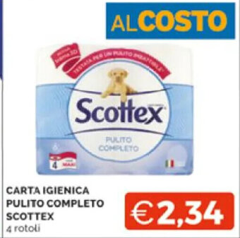 Mercatò CARTA IGIENICA PULITO COMPLETO Scottex 4 rotoli offerta