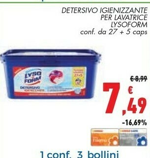 Conad Lysoform Detersivo Igienizzante Per Lavatrice offerta