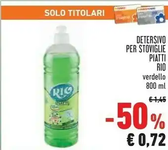 Conad Rio Detersivo Per Stoviglie Piatti offerta