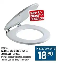 Cfadda Sedile wc universale antibatterico offerta
