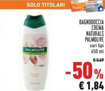 Conad Palmolive Bagnodoccia Crema Naturals offerta