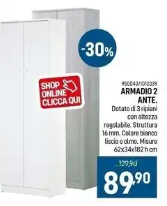 Cfadda Armadio 2 ante offerta