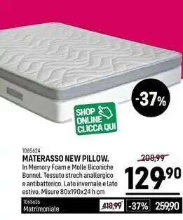 Cfadda Materasso new pillow offerta