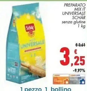 Conad Schar Preparato Mix It Univeral Senza Glutine offerta