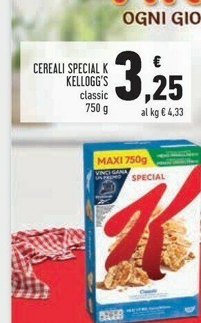 Conad Kelloggs Cereali Special K offerta