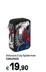 Iper La Grande Coolpack astuccio 3 zip spiderman offerta