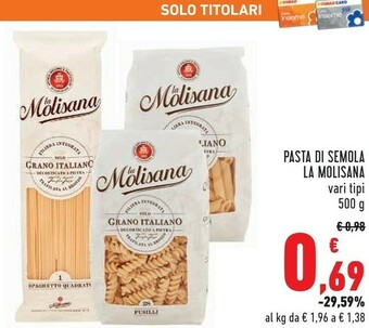 Conad La Molisana Pasta Di Semola offerta