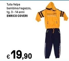 Iper La Grande Enrico coveri tuta felpa bambino, tg. 3-4 anni offerta