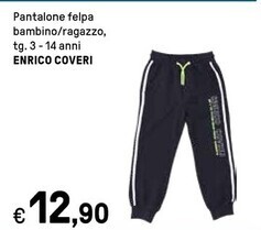 Iper La Grande Enrico coveri pantalone felpa bambino, tg. 3-14 anni offerta