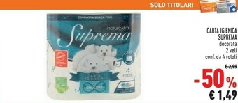 Conad Suprema Carta Igienica offerta