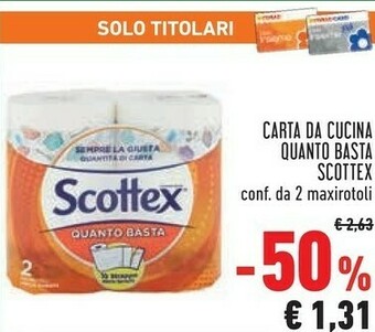 Conad Scottex Carta Da Cucina Quanto Basta offerta