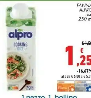 Conad Alpro Panna Riso offerta