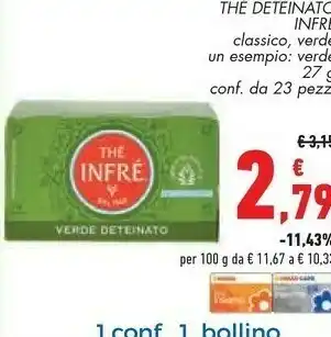 Conad Infrè Thè Verde 27.6 G(ml) offerta