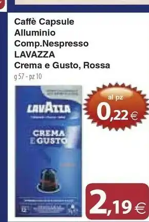 Docks Cash&Carry Lavazza Caffè Capsule Alluminio Comp.nespresso offerta