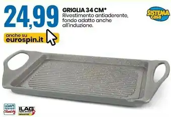 Eurospin Sistema Casa Griglia 34Cm offerta