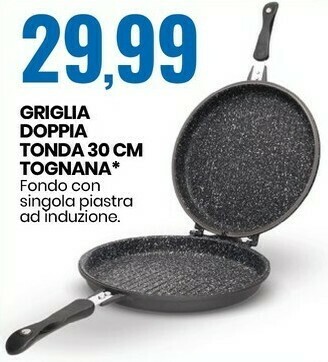 Eurospin Tognana Griglia Doppia Tonda 30Cm offerta