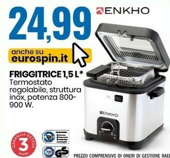 Eurospin Enkho Friggitrice 1,5L offerta
