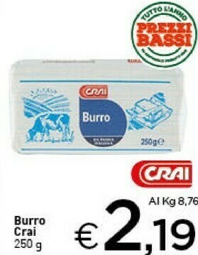 Crai Crai - Burro Da Panna Italiana 250 G(ml) offerta
