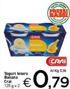 Crai Crai - Yogurt Cremoso Bianco Intero 250 G(ml) offerta