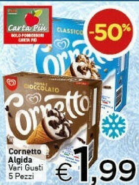 Crai Algida Cornetto Cioccolato offerta