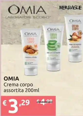 Ipersoap OMIA Crema corpo assortita 200ml offerta