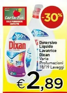Crai Dixan Detersivo Liquido Lavatrice offerta
