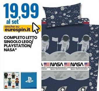 Completo Letto Singolo Lego/ Playstation/ Nasa