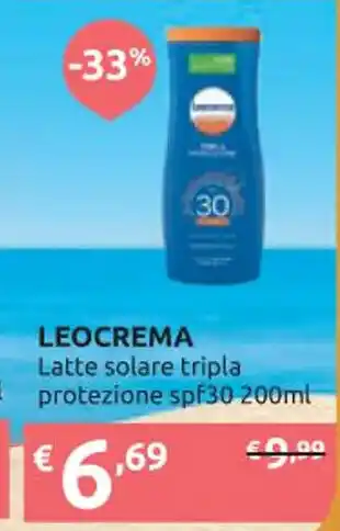 Ipersoap LEOCREMA Latte solare tripla protezione spf30 200ml offerta