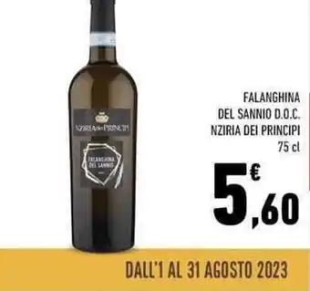 Conad FALANGHINA DEL SANNIO D.O.C. NZIRIA DEI PRINCIPI 75 cl offerta
