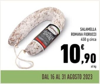 Conad SALAMELLA ROMANA FIORUCCI 450 g circa offerta