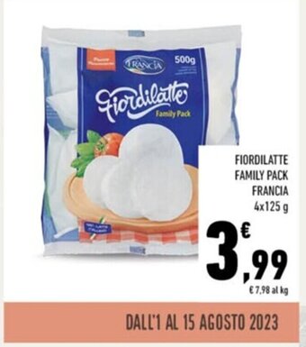 Conad FIORDILATTE FAMILY PACK FRANCIA 4x125 g offerta