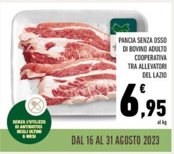 Conad PANCIA SENZA OSSO DI BOVINO ADULTO COOPERATIVA TRA ALLEVATORI DEL LAZIO offerta