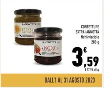 Conad CONFETTURE EXTRA IANNOTTA fichi/visciole 200 g offerta