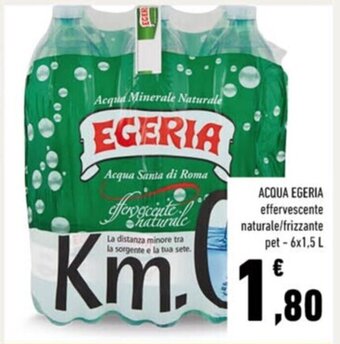 Conad ACQUA EGERIA effervescente naturale/frizzante pet - 6x1,5 L offerta