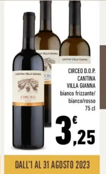 Conad CIRCEO D.O.P. CANTINA VILLA GIANNA 75 cl offerta