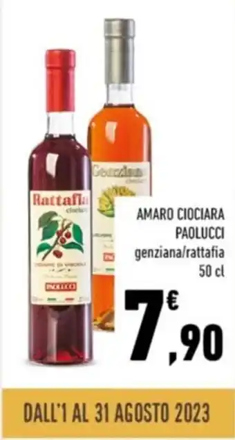 Conad AMARO CIOCIARA PAOLUCCI genziana/rattafia 50 cl offerta