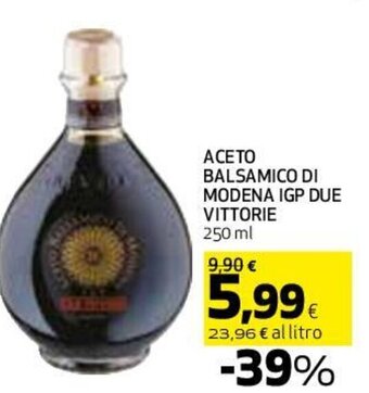 Coop ACETO BALSAMICO DI MODENA IGP DUE VITTORIE 250 ml offerta